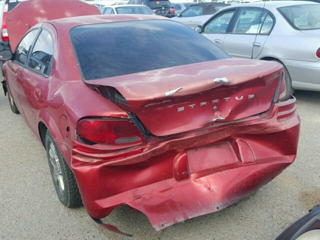 1B3EL46X13N610300 - 2003 DODGE STRATUS SE RED photo 9