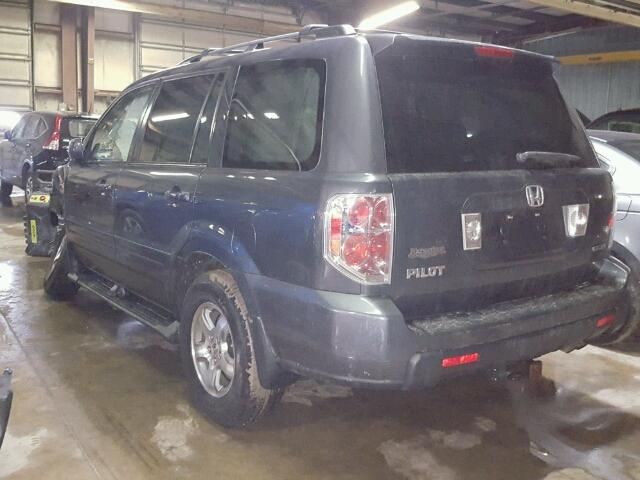 5FNYF18526B007324 - 2006 HONDA PILOT EX BLUE photo 3