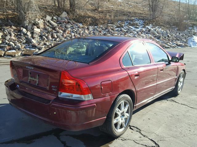 YV1RH592852445173 - 2005 VOLVO S60 2.5T BURGUNDY photo 4