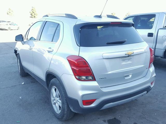 3GNCJLSB4HL164142 - 2017 CHEVROLET TRAX 1LT SILVER photo 3