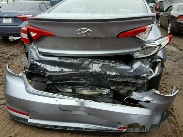 5NPE24AFXHH504824 - 2017 HYUNDAI SONATA SE GRAY photo 9