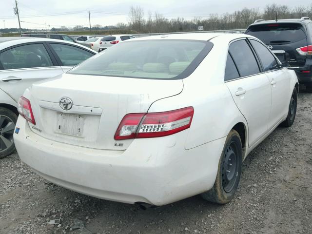 4T4BF3EK5AR018685 - 2010 TOYOTA CAMRY BASE WHITE photo 4