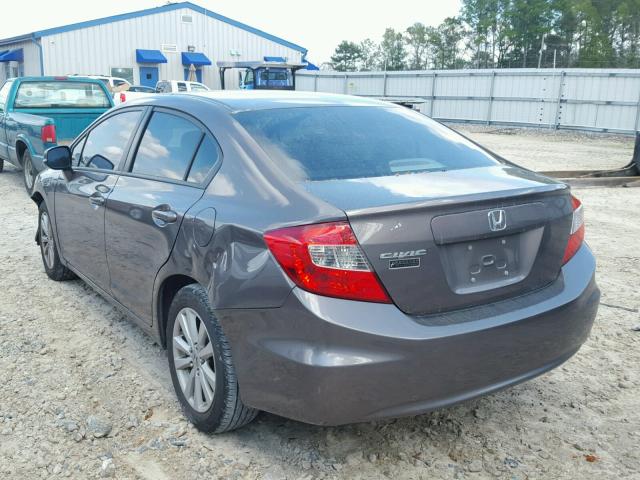 19XFB2F88CE004189 - 2012 HONDA CIVIC EX ყავისფერი ფოტო 3