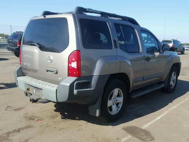 5N1AN08W25C632580 - 2005 NISSAN XTERRA OFF TAN photo 4