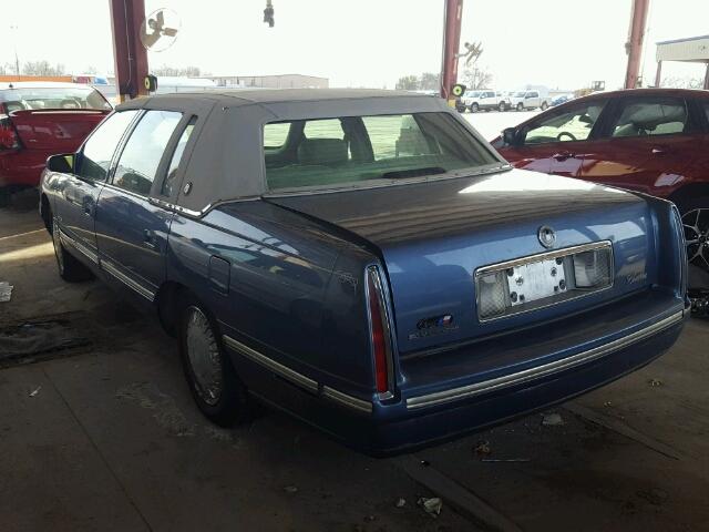 1G6KD54Y0WU766227 - 1998 CADILLAC DEVILLE BLUE photo 3