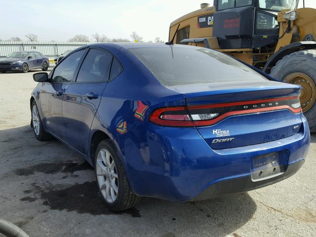 1C3CDFBA1DD131399 - 2013 DODGE DART SXT BLUE photo 3