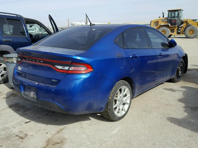 1C3CDFBA1DD131399 - 2013 DODGE DART SXT BLUE photo 4