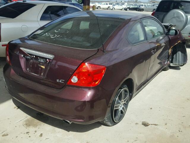 JTKDE177370153678 - 2007 SCION TC BURGUNDY photo 4