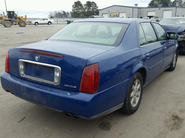 1G6KD54Y72U222981 - 2002 CADILLAC DEVILLE BLUE photo 4