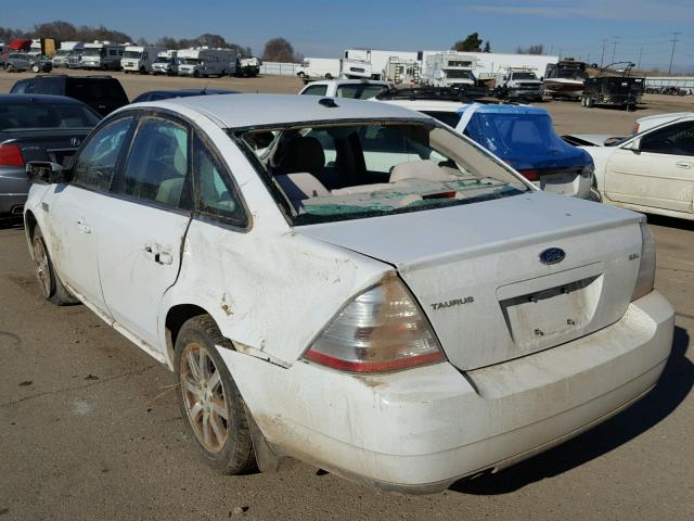 1FAHP24W98G163246 - 2008 FORD TAURUS SEL WHITE photo 3