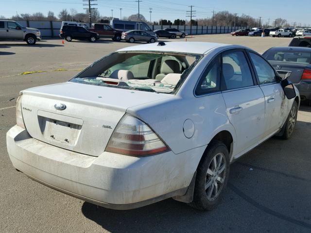 1FAHP24W98G163246 - 2008 FORD TAURUS SEL WHITE photo 4