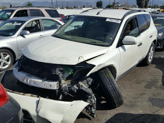 JN8AZ08T85W315646 - 2005 NISSAN MURANO SL WHITE photo 2