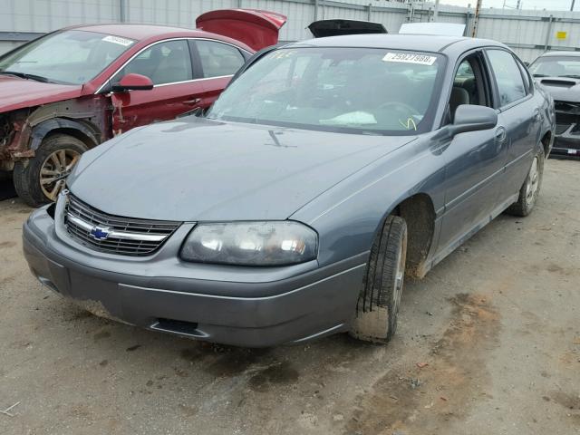 2G1WF52E249225653 - 2004 CHEVROLET IMPALA GRAY photo 2