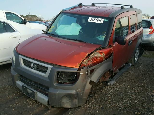 5J6YH28614L033040 - 2004 HONDA ELEMENT EX ORANGE photo 2