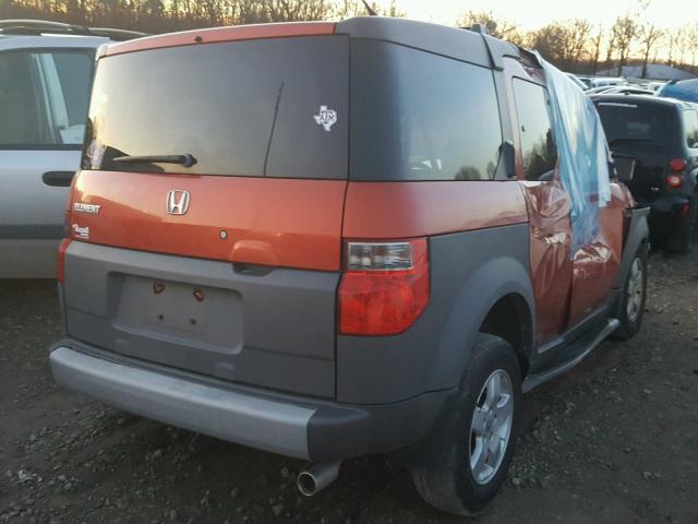 5J6YH28614L033040 - 2004 HONDA ELEMENT EX ORANGE photo 4