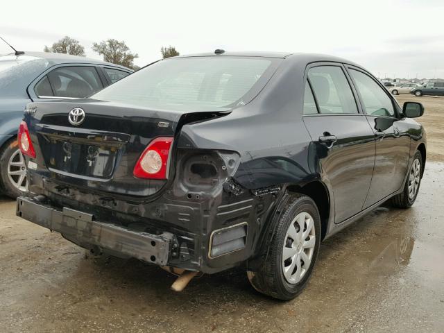 1NXBU4EE9AZ360463 - 2010 TOYOTA COROLLA BA BLACK photo 4