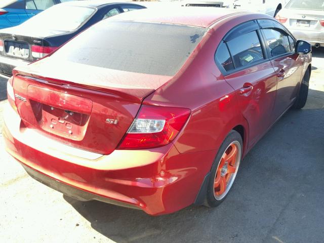 2HGFB6E52CH704102 - 2012 HONDA CIVIC SI ORANGE photo 4