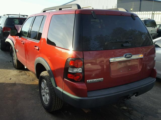 1FMEU63E37UA43380 - 2007 FORD EXPLORER X RED photo 3