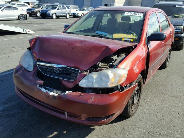 1NXBR32E68Z002196 - 2008 TOYOTA COROLLA CE RED photo 2