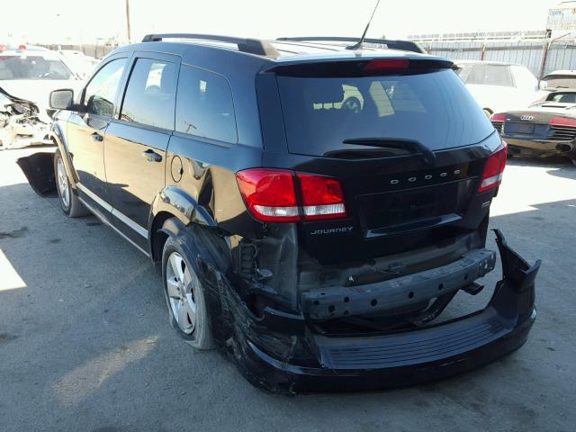 3D4PG1FG5BT513239 - 2011 DODGE JOURNEY MA BLACK photo 3