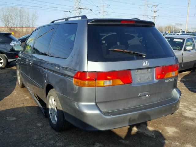 2HKRL18662H511683 - 2002 HONDA ODYSSEY EX GRAY photo 3