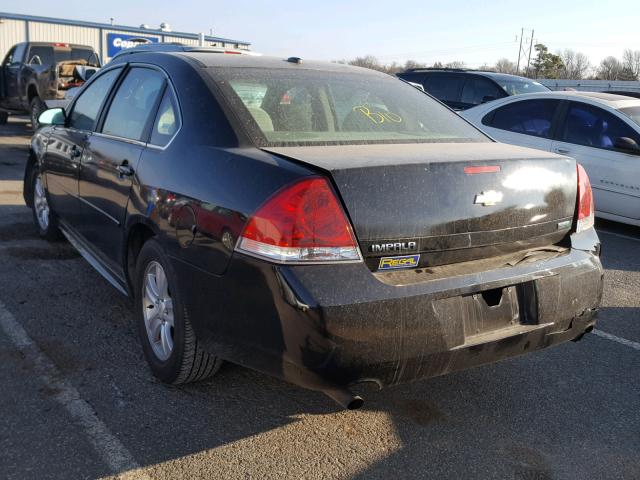 2G1WF5E32C1276027 - 2012 CHEVROLET IMPALA LS BLACK photo 3