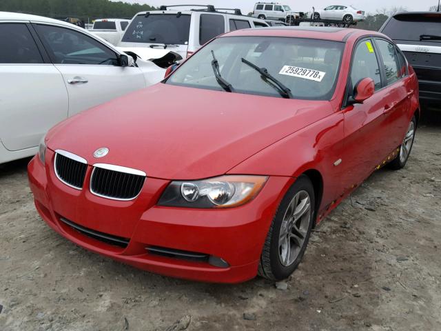 WBAVA37528NL50585 - 2008 BMW 328 I RED photo 2