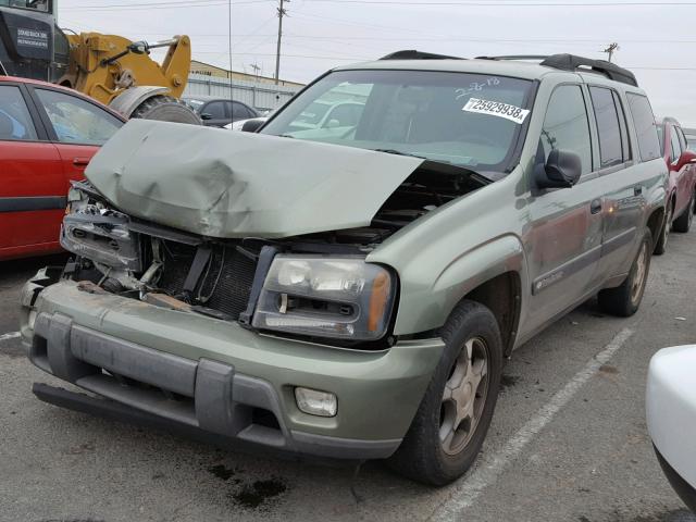 1GNES16S546149979 - 2004 CHEVROLET TRAILBLAZE GREEN photo 2