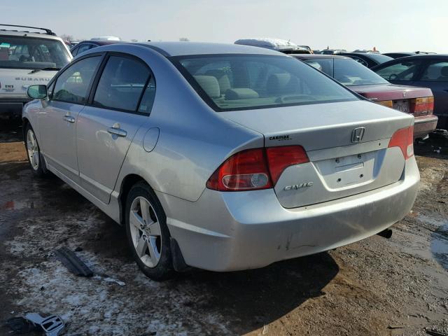 1HGFA16886L096205 - 2006 HONDA CIVIC EX ვერცხლისფერი ფოტო 3
