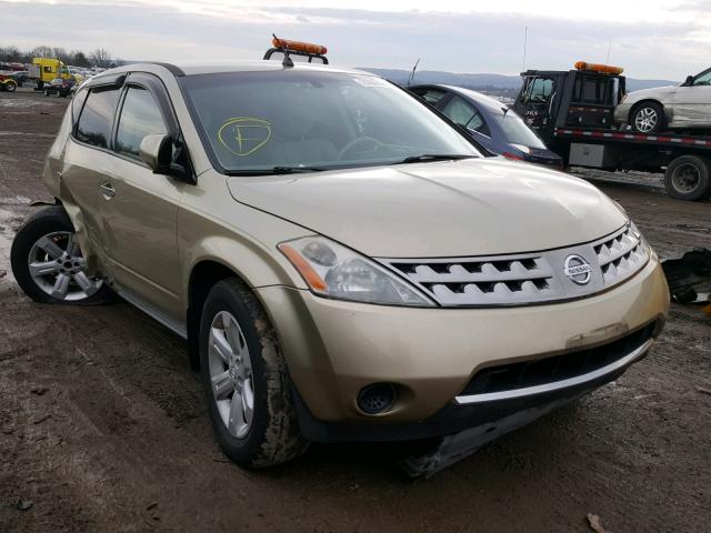 JN8AZ08W27W664086 - 2007 NISSAN MURANO SL BEIGE photo 1