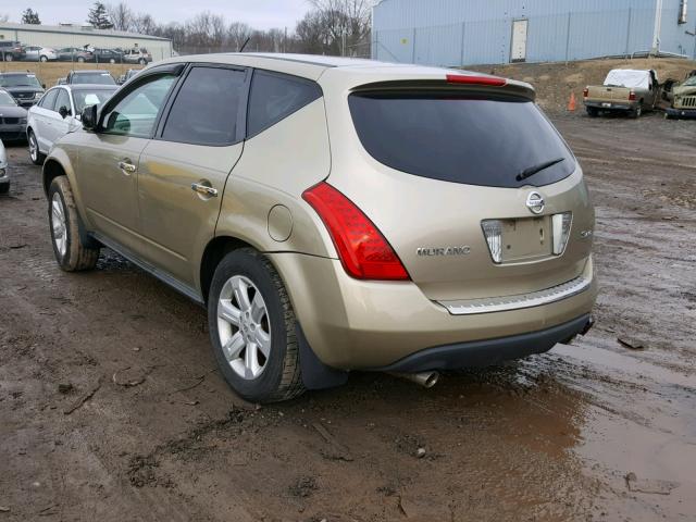 JN8AZ08W27W664086 - 2007 NISSAN MURANO SL BEIGE photo 3