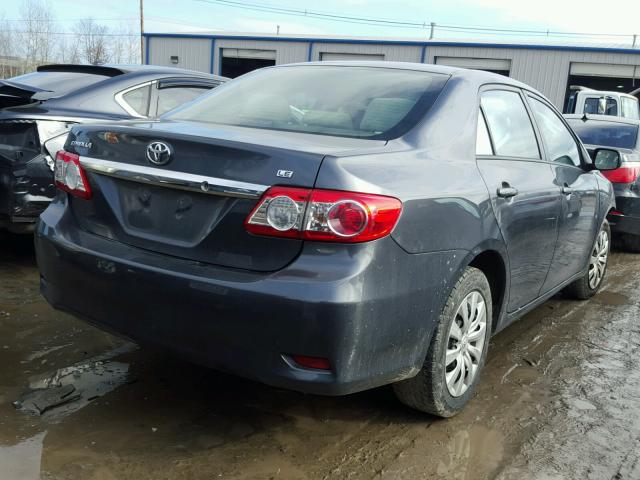 2T1BU4EEXCC876304 - 2012 TOYOTA COROLLA BA GRAY photo 4