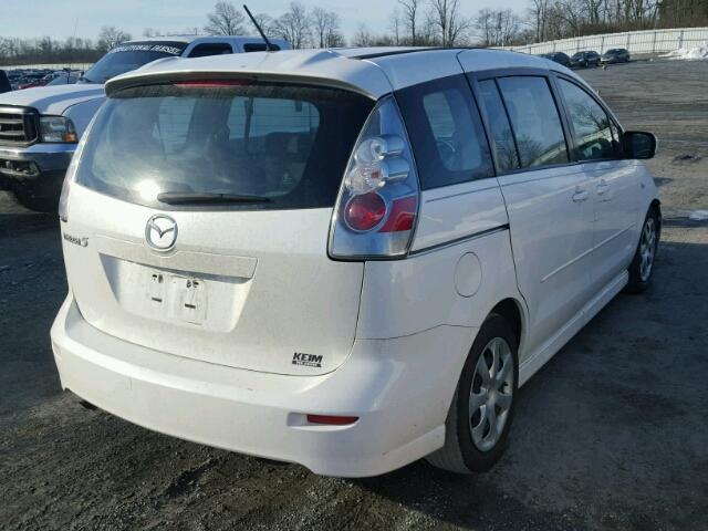 JM1CR293370145099 - 2007 MAZDA 5 WHITE photo 4