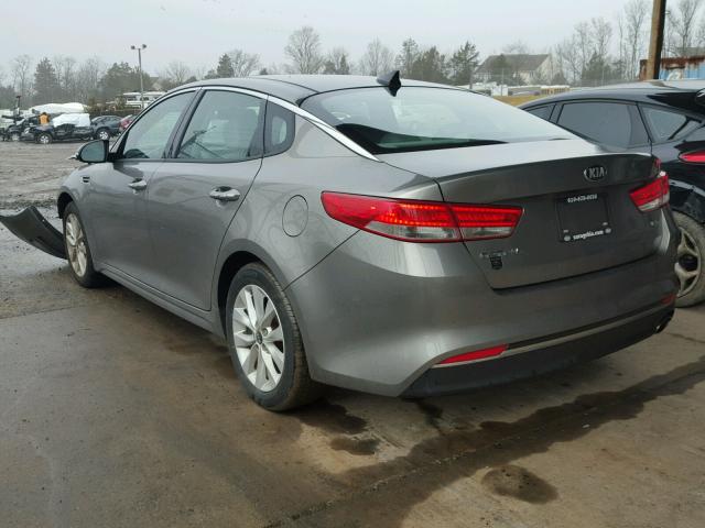 5XXGU4L32GG074299 - 2016 KIA OPTIMA EX GRAY photo 3