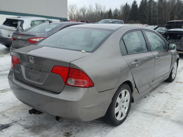 2HGFA16598H345858 - 2008 HONDA CIVIC LX SILVER photo 4