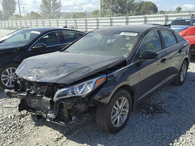 5NPE24AF2HH542757 - 2017 HYUNDAI SONATA SE BLACK photo 2