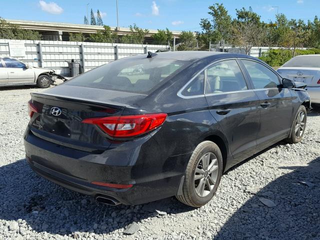 5NPE24AF2HH542757 - 2017 HYUNDAI SONATA SE BLACK photo 4