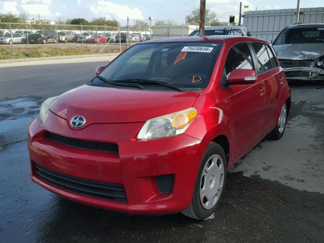 JTKKU4B47B1014715 - 2011 TOYOTA SCION XD RED photo 2