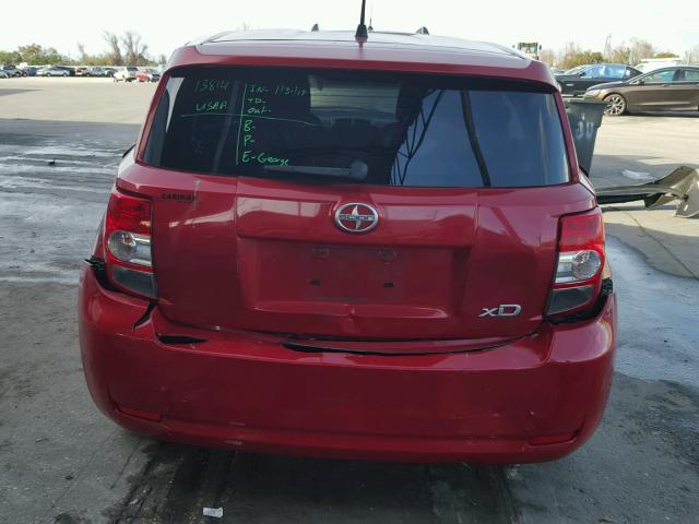 JTKKU4B47B1014715 - 2011 TOYOTA SCION XD RED photo 9