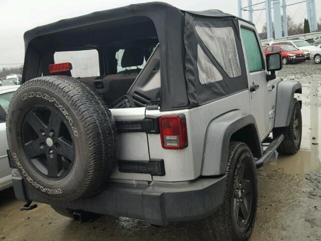 1J4GA2D18BL530500 - 2011 JEEP WRANGLER S SILVER photo 4