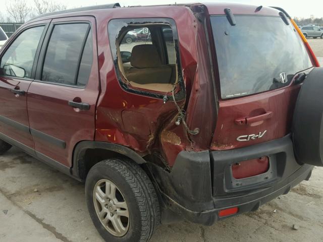 JHLRD78814C036690 - 2004 HONDA CR-V EX MAROON photo 9