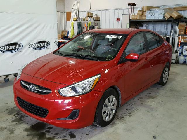 KMHCT4AE2FU889922 - 2015 HYUNDAI ACCENT GLS RED photo 2