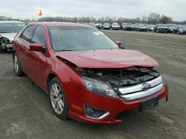 3FAHP0JG6AR228974 - 2010 FORD FUSION SEL RED photo 1