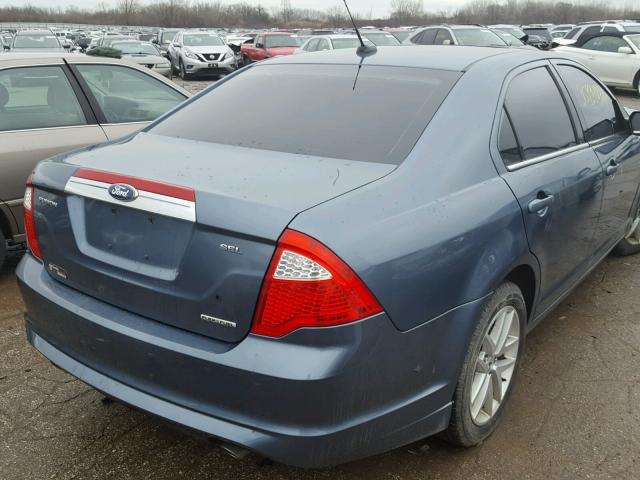 3FAHP0JG4CR104172 - 2012 FORD FUSION SEL BLUE photo 4