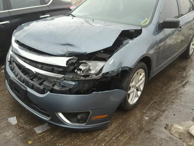 3FAHP0JG4CR104172 - 2012 FORD FUSION SEL BLUE photo 9