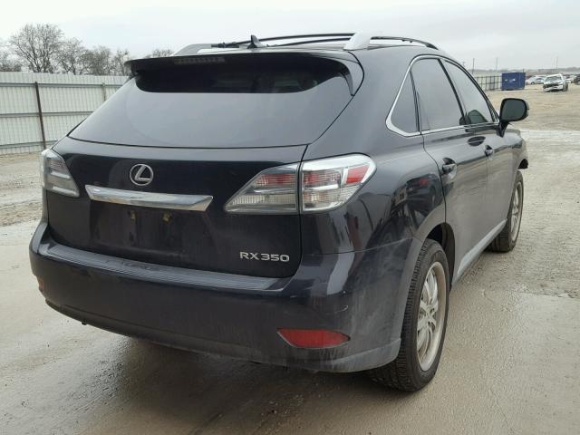 2T2ZK1BA1CC075700 - 2012 LEXUS RX 350 BLACK photo 4