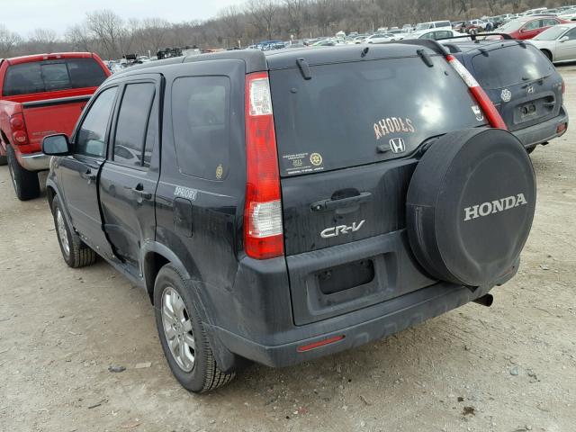 JHLRD78866C040687 - 2006 HONDA CR-V EX BLACK photo 3