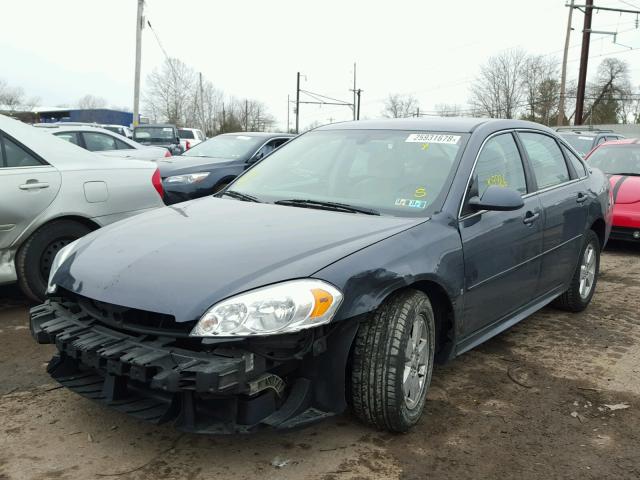 2G1WT57N691234492 - 2009 CHEVROLET IMPALA 1LT CHARCOAL photo 2