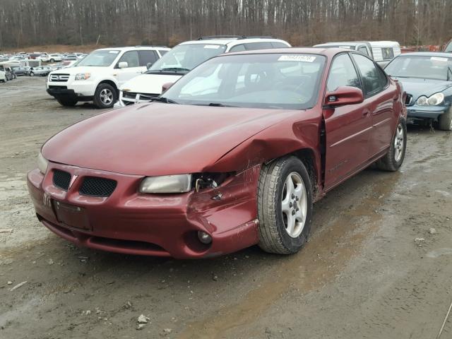 1G2WK52J81F135480 - 2001 PONTIAC GRAND PRIX BURGUNDY photo 2