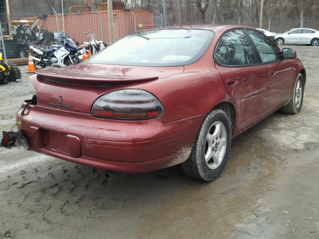 1G2WK52J81F135480 - 2001 PONTIAC GRAND PRIX BURGUNDY photo 4